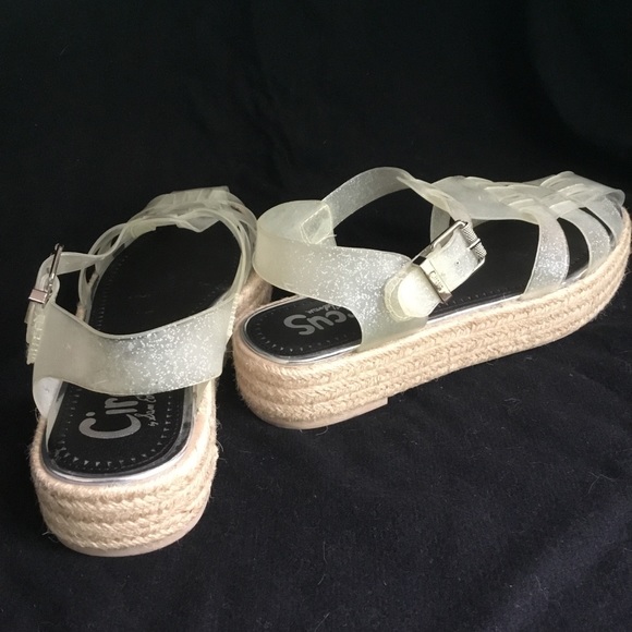 Circus Sam Edelman Glitter Jelly Flat form Sandals Size 8 - Picture 4 of 5